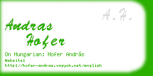 andras hofer business card